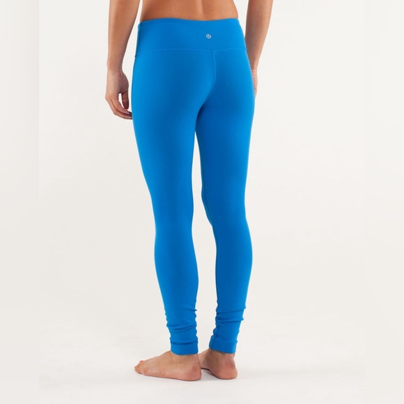 Lululemon Reversible Full Length Wunder Under Leggings Black/Blue, Luon, Size 2 - Picture 3 of 10